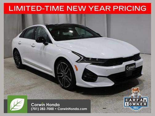 Glacial White Pearl 2024 Kia K5 GT Sedan