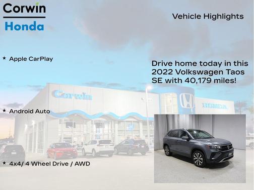 Platinum Gray Metallic 2022 Volkswagen Taos 1.5T SE