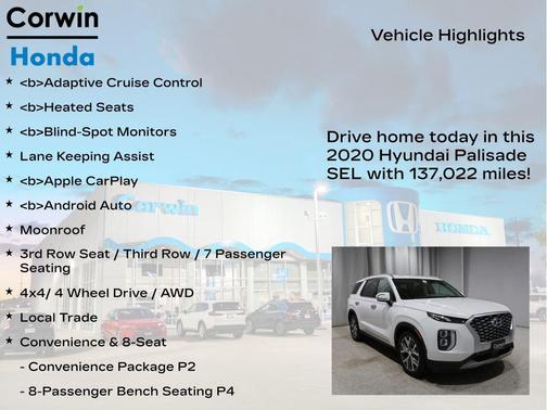 2020 Hyundai PALISADE SEL