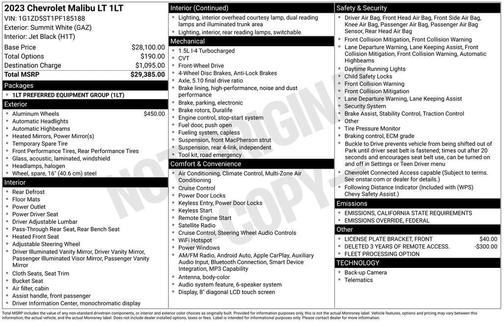 2023 Chevrolet Malibu FWD 1LT
