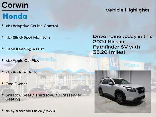 2024 Nissan Pathfinder SV 4WD