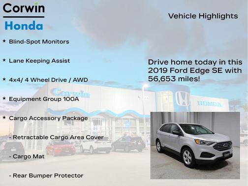 INGOT SILVER METALLIC 2019 Ford Edge SE