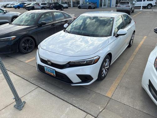 Platinum White Pearl 2023 Honda Civic LX