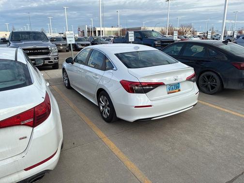 Platinum White Pearl 2023 Honda Civic LX