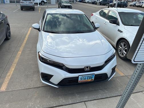 Platinum White Pearl 2023 Honda Civic LX