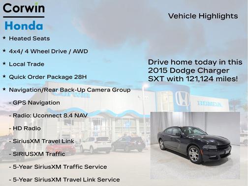 Pitch Black 2015 Dodge Charger SXT