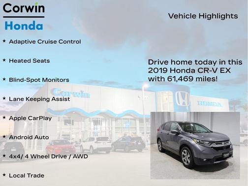 Gray 2019 Honda CR-V EX