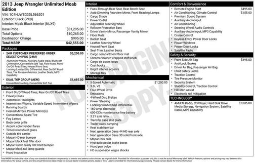 2013 Jeep Wrangler Unlimited Sahara