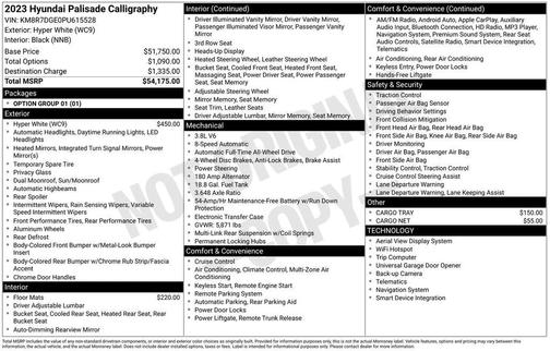 2023 Hyundai PALISADE Calligraphy