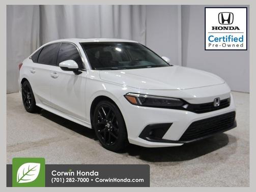 Platinum White Pearl 2024 Honda Civic Touring