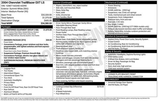 2004 Chevrolet TrailBlazer EXT LS