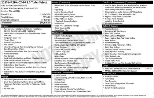 2025 Mazda CX-90 3.3 Turbo S