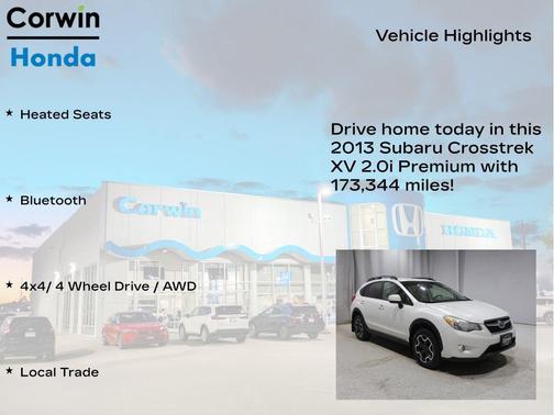 Satin White Pearl 2013 Subaru XV Crosstrek 2.0i Premium