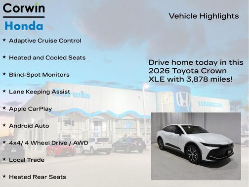 Oxygen White 2026 Toyota Crown XLE