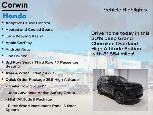 2019 Jeep Grand Cherokee High Altitude