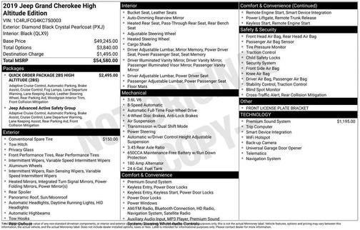 2019 Jeep Grand Cherokee High Altitude