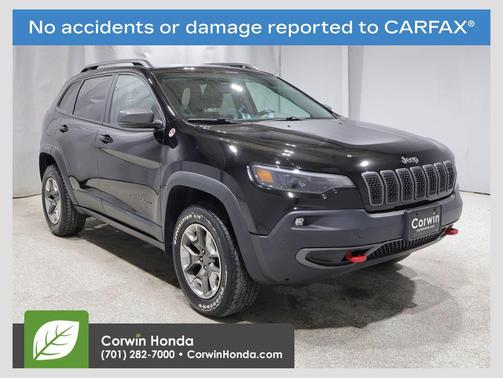 Diamond Black Crystal Pearl 2019 Jeep Cherokee Trailhawk Elite