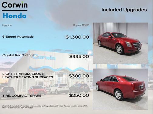 Crystal Red Tintcoat 2009 Cadillac CTS Base