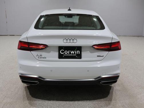 Glacier White Metallic 2024 Audi A5 Sportback 45 S Line Premium Plus