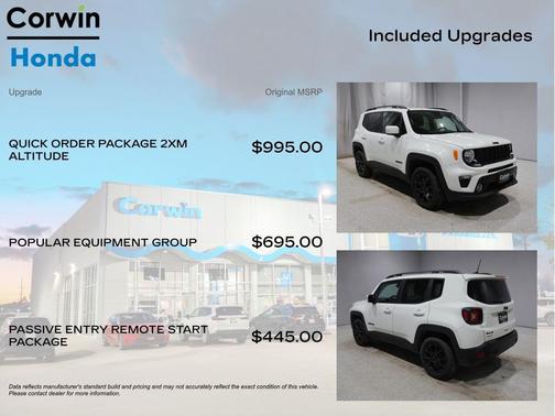 Alpine White Clearcoat 2020 Jeep Renegade Latitude