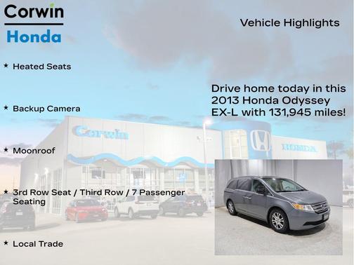 Polished Metal 2013 Honda Odyssey EX-L