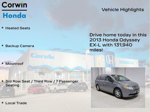 Polished Metal 2013 Honda Odyssey EX-L
