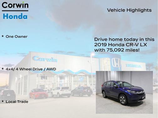 Obsidian Blue Pearl 2019 Honda CR-V LX