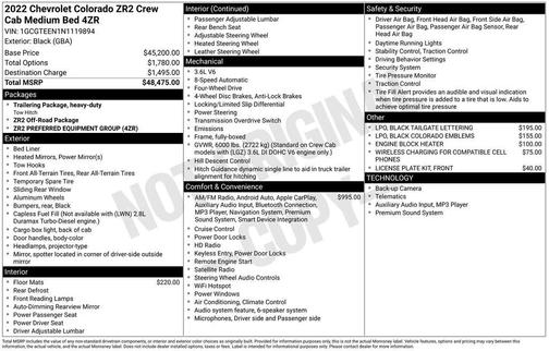 2022 Chevrolet Colorado ZR2