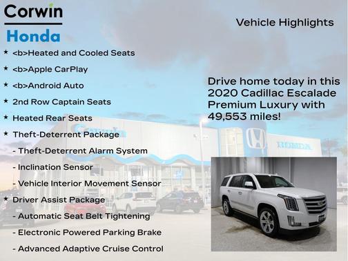 2020 Cadillac Escalade Premium Luxury