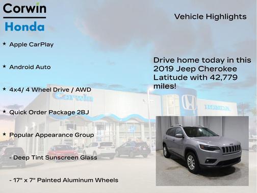 Billet Silver Metallic Clearcoat 2019 Jeep Cherokee Latitude