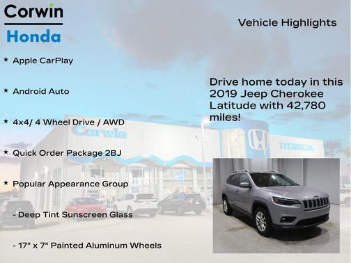 Billet Silver Metallic Clearcoat 2019 Jeep Cherokee Latitude