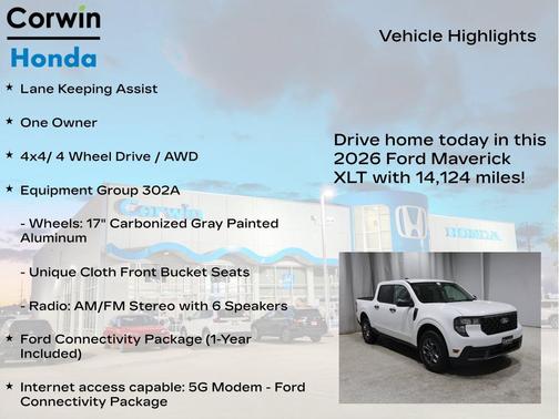 Oxford White 2026 Ford Maverick XLT