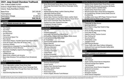 2021 Jeep Grand Cherokee Trailhawk