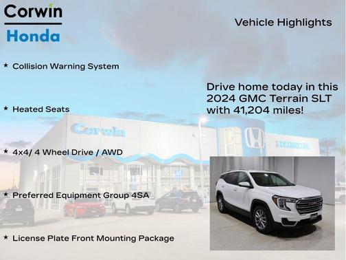 Summit White 2024 GMC Terrain SLT