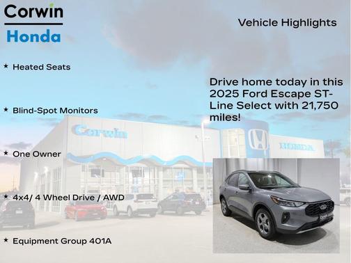 CARBONIZED GRAY METALLIC 2025 Ford Escape ST-Line Select