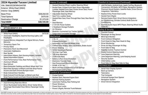 2024 Hyundai TUCSON Limited