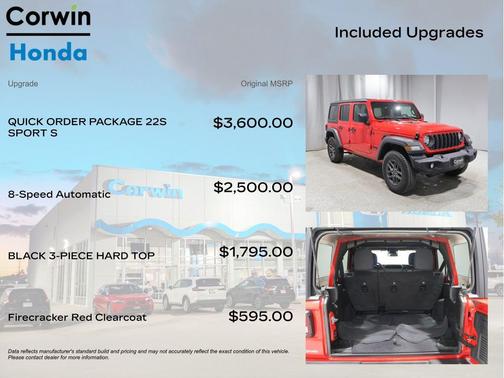 Firecracker Red Clearcoat 2025 Jeep Wrangler Sport S