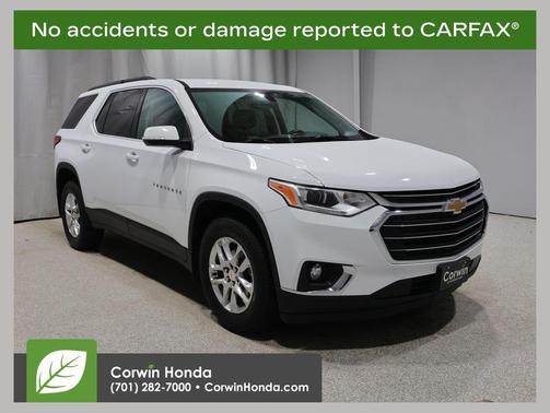 Summit White 2021 Chevrolet Traverse LT Leather