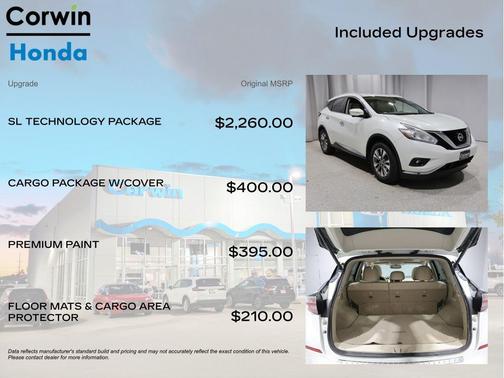 Pearl White 2015 Nissan Murano SL