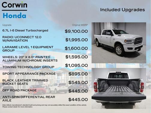 Bright White Clearcoat 2019 RAM 2500 Laramie Crew Cab 4x4 6'4' Box