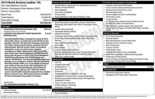 2014 Buick Enclave Leather