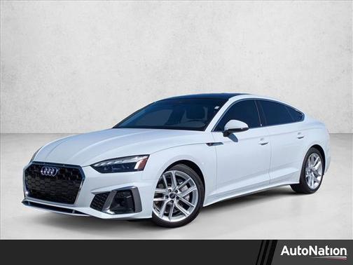 Glacier White Metallic 2024 Audi A5 Sportback 45 S Line Premium