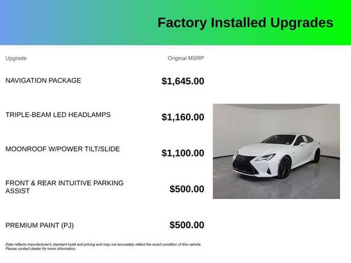 Ultra White 2024 Lexus RC 350 F Sport