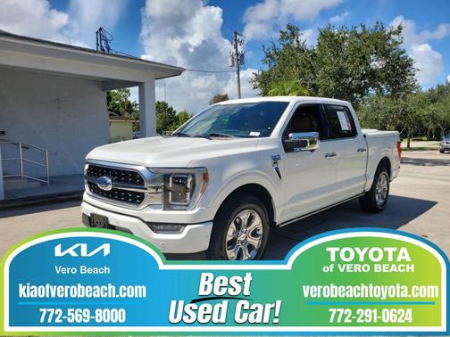 Star White Metallic Tri-Coat 2023 Ford F-150 Platinum