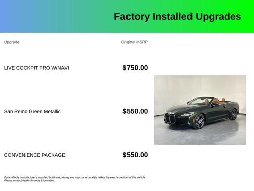 San Remo Green Metallic 2022 BMW 430 i