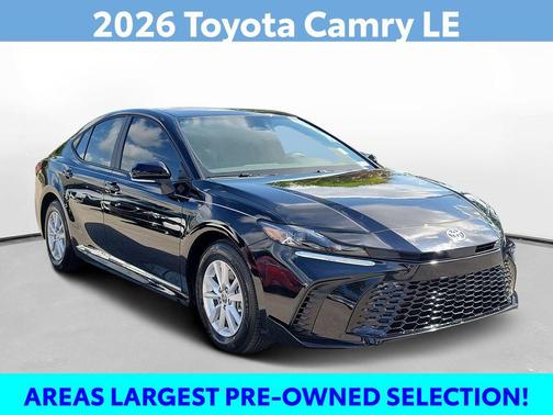 Midnight Black Metallic 2026 Toyota Camry LE