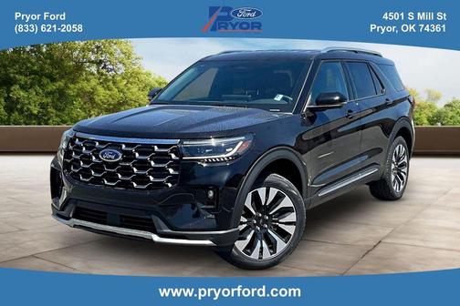 Agate Black Metallic 2026 Ford Explorer Platinum
