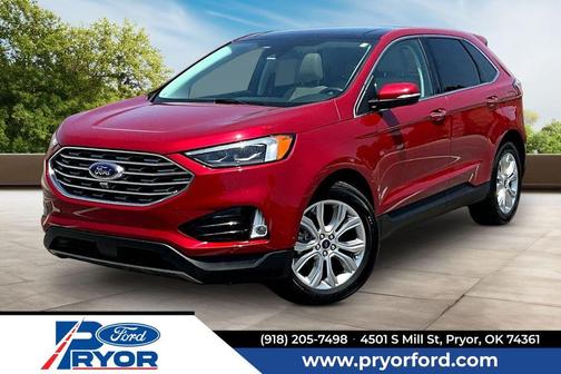 Red Metallic 2020 Ford Edge Titanium