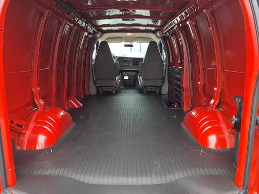 Red 2026 Chevrolet Express 3500 3500 Extended Wheelbase, WT, RWD