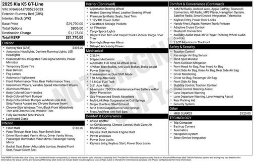 2025 Kia K5 GT-Line
